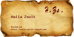 Halla Zsolt névjegykártya